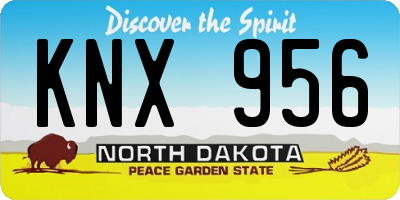 ND license plate KNX956