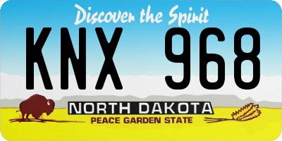 ND license plate KNX968