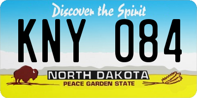 ND license plate KNY084