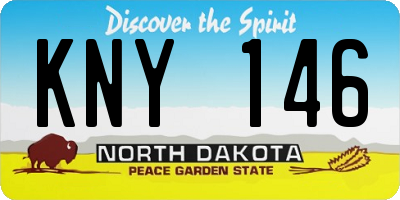 ND license plate KNY146