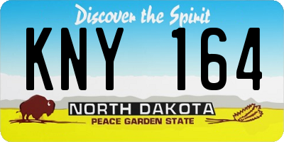 ND license plate KNY164