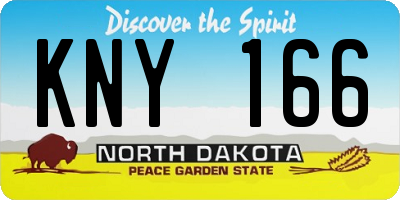 ND license plate KNY166