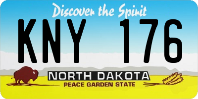 ND license plate KNY176