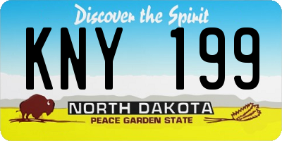 ND license plate KNY199