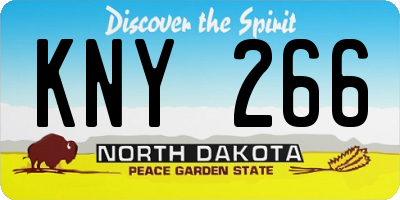 ND license plate KNY266