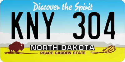 ND license plate KNY304