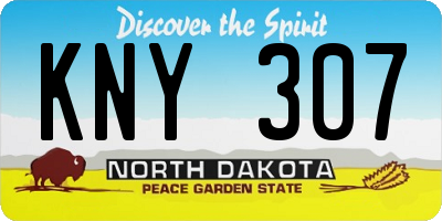 ND license plate KNY307