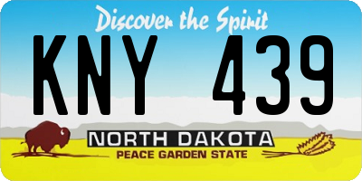 ND license plate KNY439