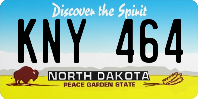 ND license plate KNY464