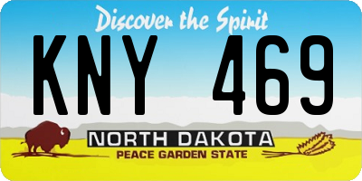 ND license plate KNY469
