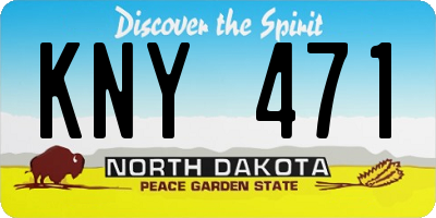 ND license plate KNY471