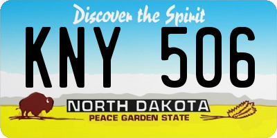 ND license plate KNY506