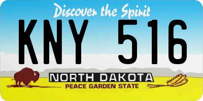 ND license plate KNY516