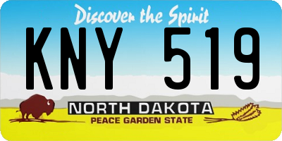 ND license plate KNY519