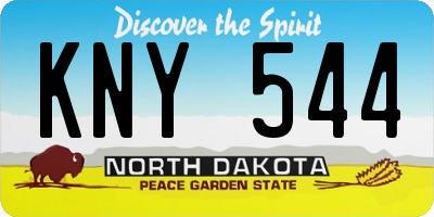ND license plate KNY544