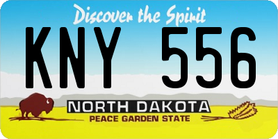 ND license plate KNY556