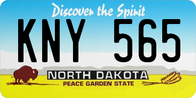ND license plate KNY565
