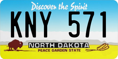 ND license plate KNY571
