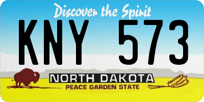 ND license plate KNY573