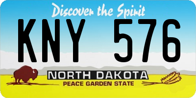 ND license plate KNY576