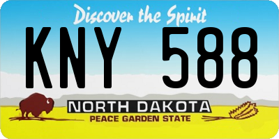 ND license plate KNY588