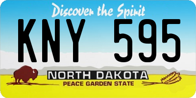 ND license plate KNY595