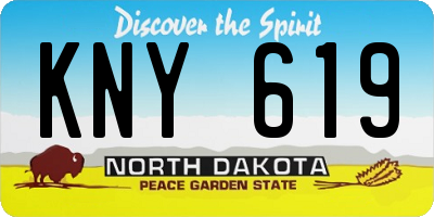 ND license plate KNY619