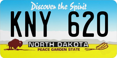ND license plate KNY620