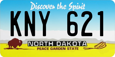 ND license plate KNY621