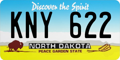 ND license plate KNY622
