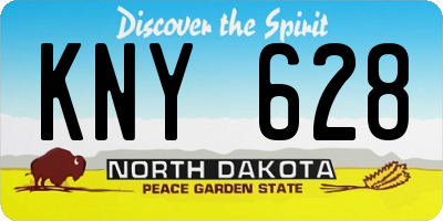 ND license plate KNY628