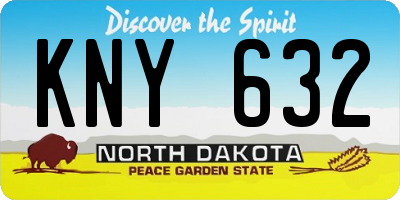 ND license plate KNY632