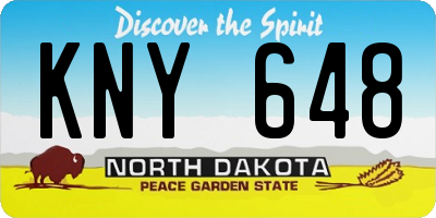 ND license plate KNY648
