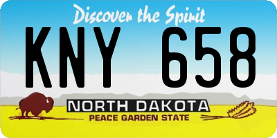 ND license plate KNY658