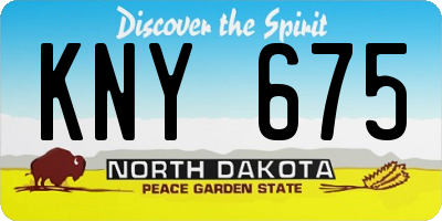 ND license plate KNY675
