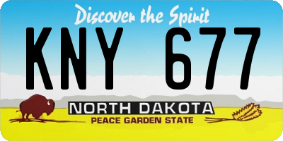 ND license plate KNY677