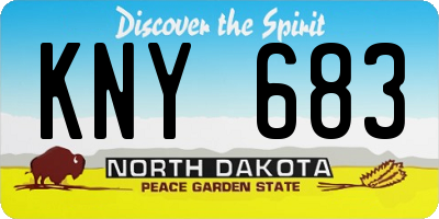 ND license plate KNY683
