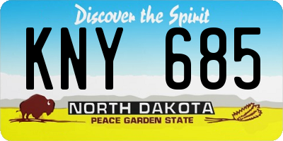 ND license plate KNY685