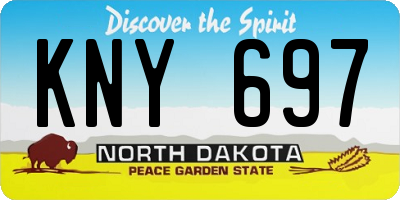 ND license plate KNY697