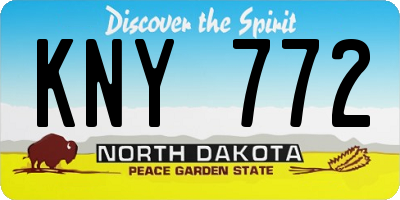 ND license plate KNY772