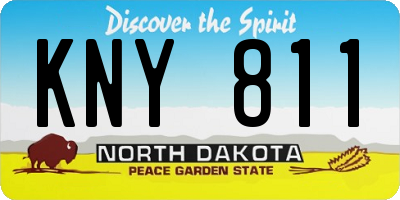 ND license plate KNY811