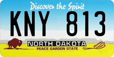 ND license plate KNY813