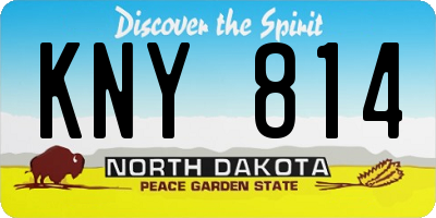 ND license plate KNY814