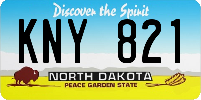 ND license plate KNY821