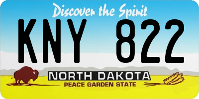 ND license plate KNY822