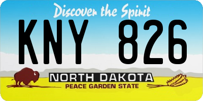 ND license plate KNY826
