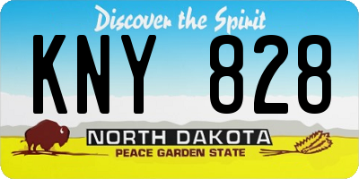 ND license plate KNY828