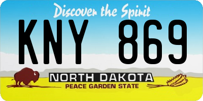 ND license plate KNY869