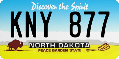 ND license plate KNY877