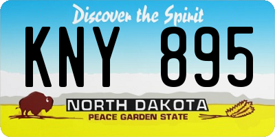 ND license plate KNY895